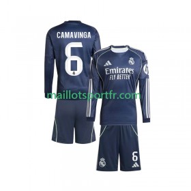Maillot de Foot Real Madrid Camavinga 6 Enfant Exterieur 2025/26 ML
